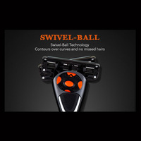 Qshave Black Spider nowy System 6 ostrzy Man ręczna maszynka do golenia niemcy X6 ostrze z ostrzem trymera, 4 i 8 i 16 wkładów do wyboru 4